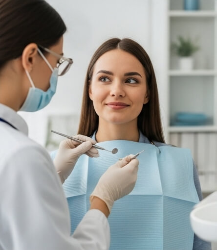 Women getting tooth pain treatment - Emergency dentist Grimsby